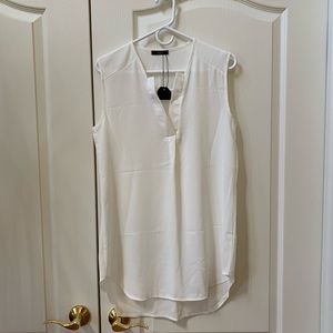 White Sleeveless Blouse